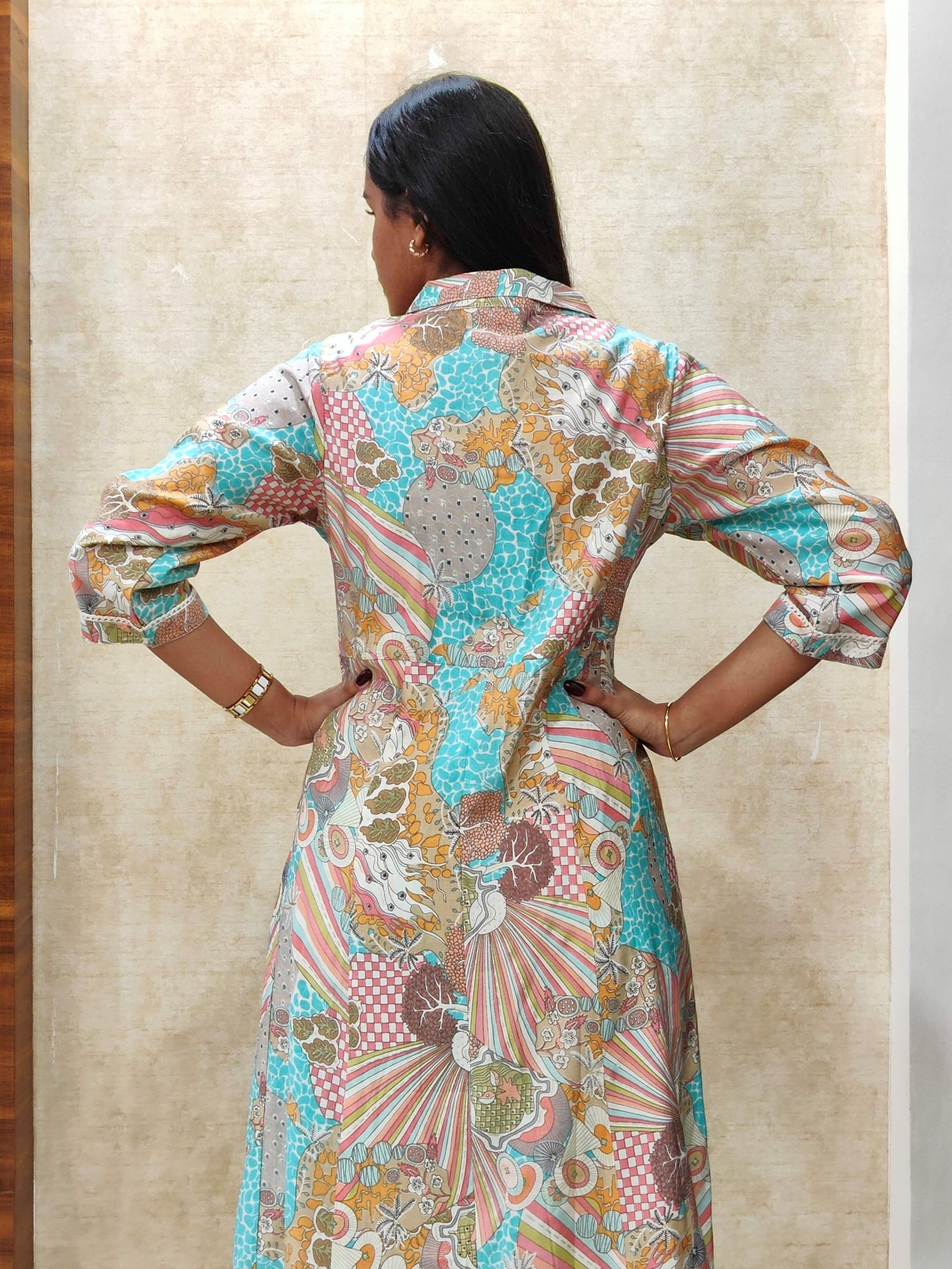 Pastel Printed Muslin Co-ord Set for Women