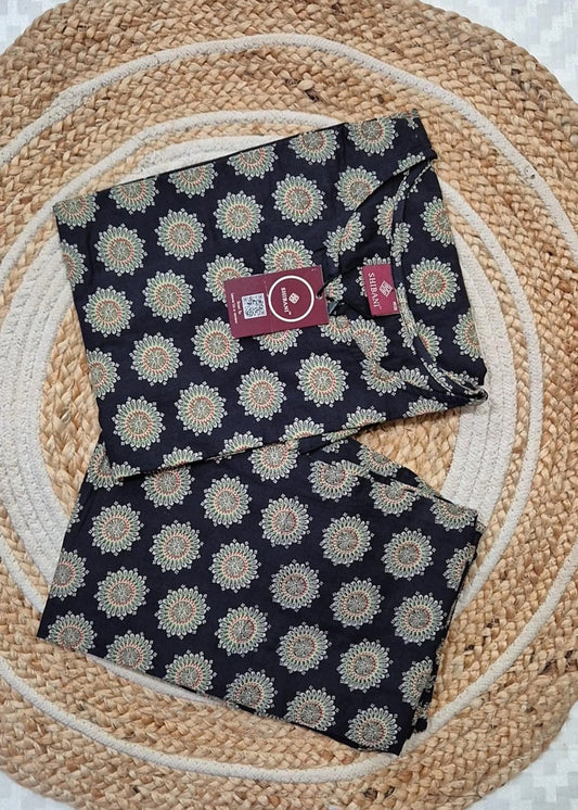 Black Ajrakh Print Cotton Co-Ord Set